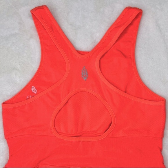 Free People Every Single Time Runsie Neon Coral Sz M/L - Picture 11 of 15